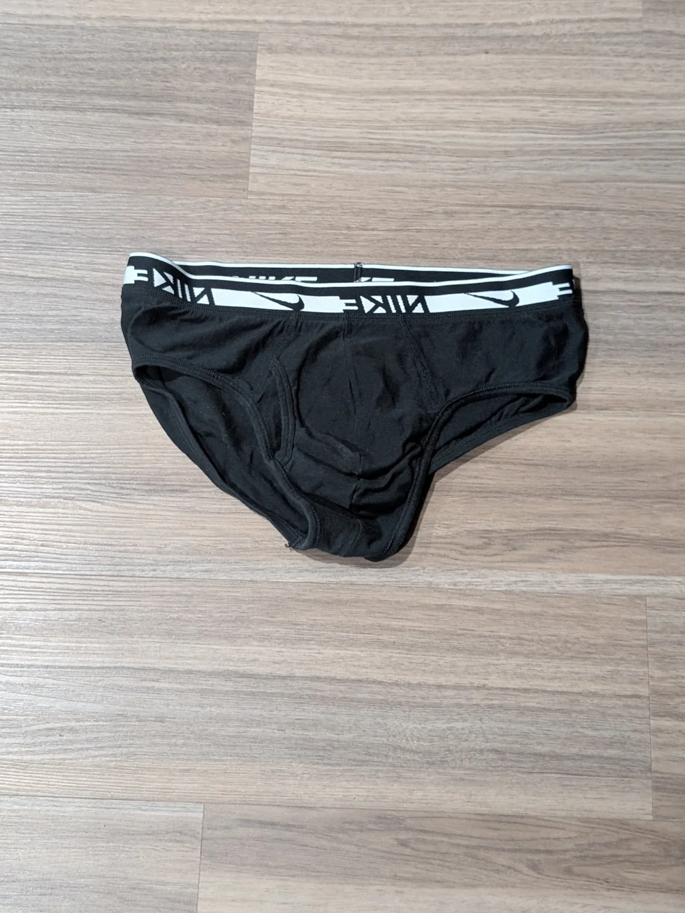 Nike Black Men's Briefs with White Logo Waistband